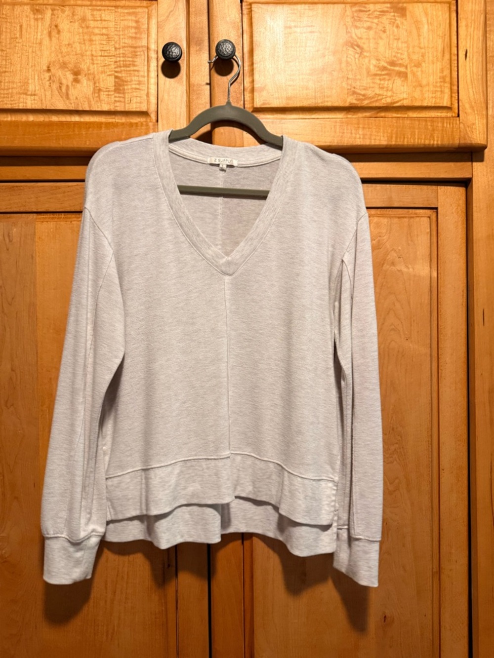 Z Supply Light Gray V-Neck Sweater